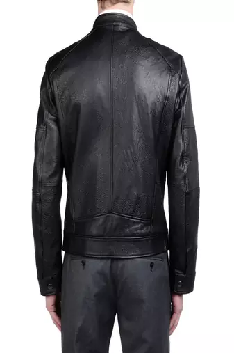 men's black lambskin leather jacket classic zip up style original
