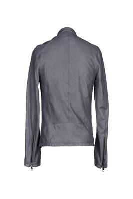 men's grey lambskin leather jacket classic zip up style 2