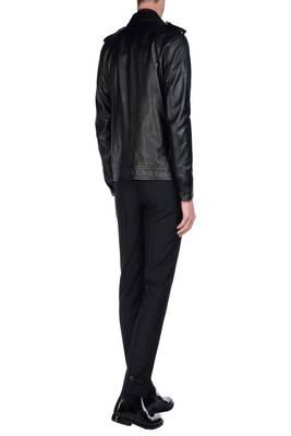 men's black lambskin leather jacket classic zip up style high quality 2