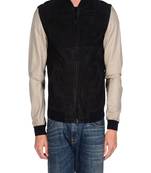 Men's black suede genuine lambskin leather jacket sleeveless jacket-l105