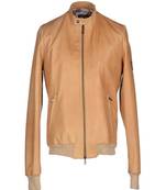 men's beige lambskin leather jacket classic zip up style premium