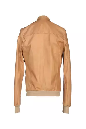 men's beige lambskin leather jacket classic zip up style premium