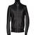 Men's black genuine lambskin leather jacket modern fashion outfit leather jacket-l113