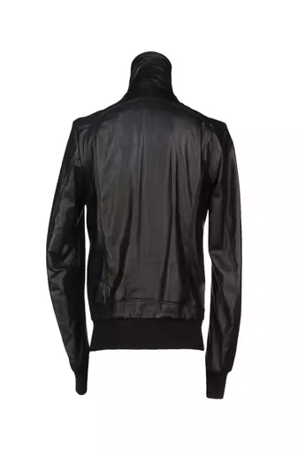 men's black lambskin leather jacket classic zip up style advanced