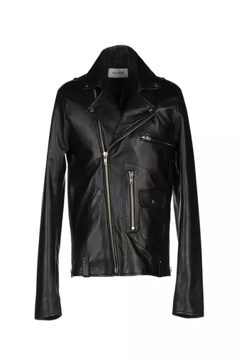 Men's black genuine lambskin leather jacket modern fashion outfit leather jacket-l114