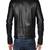 Men's black genuine lambskin leather jacket modern fashion outfit leather jacket-l114