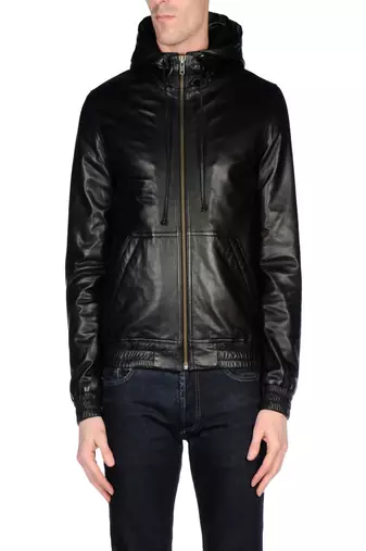 Men's black genuine lambskin leather jacket modern fashion outfit leather jacket-l117