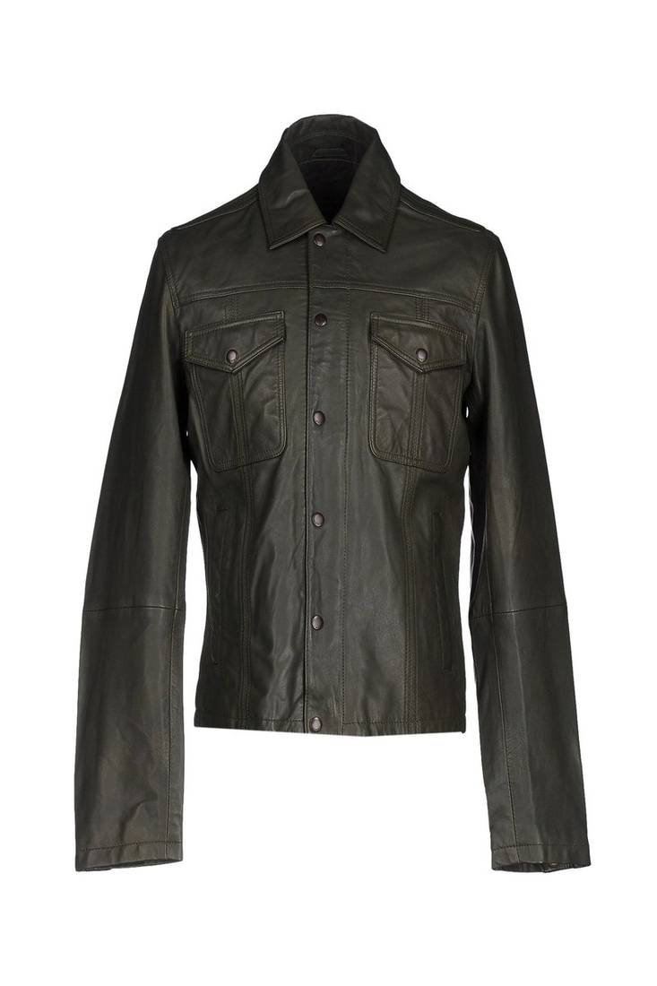 Men's black genuine lambskin leather jacket modern fashion outfit leather jacket-l120