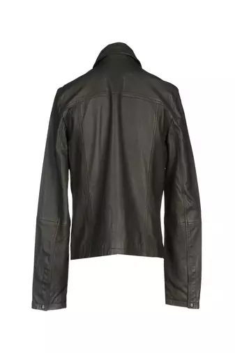 men's black lambskin leather jacket classic zip up style premium modern