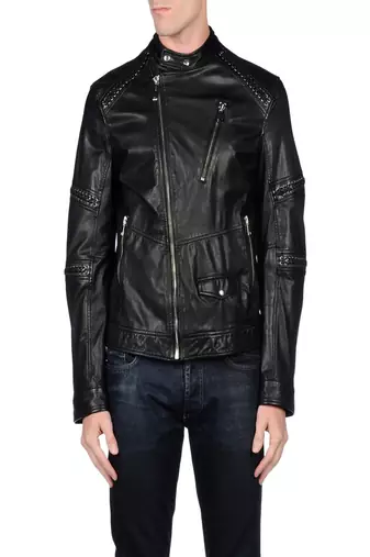 Men's black genuine lambskin leather jacket modern fashion outfit leather jacket-l122