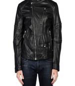 men's black lambskin leather jacket classic zip up style premium authentic