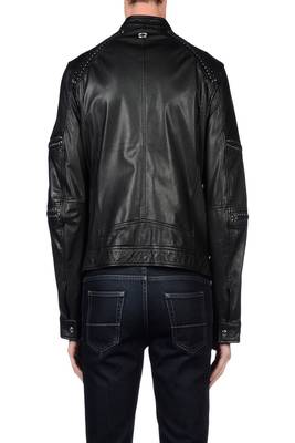 men's black lambskin leather jacket classic zip up style premium authentic 2
