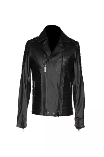 Men's black genuine lambskin leather jacket modern fashion outfit leather jacket-l123