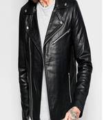 men's black lambskin leather jacket classic zip up style premium superior