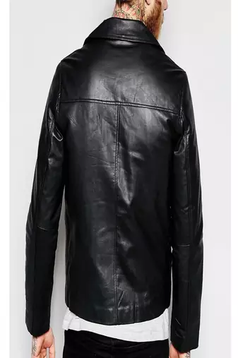 men's black lambskin leather jacket classic zip up style premium superior