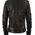 Men's black genuine lambskin leather jacket modern fashion outfit leather jacket-l125