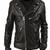 Men's black genuine lambskin leather jacket modern fashion outfit leather jacket-l125