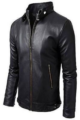 men's black lambskin leather jacket classic zip up style premium elegant 1