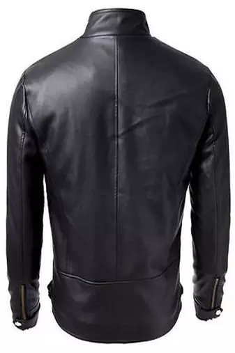 men's black lambskin leather jacket classic zip up style premium elegant