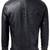 Men's black genuine lambskin leather jacket modern fashion outfit leather jacket-l127