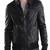 Men's black genuine lambskin leather jacket modern fashion outfit leather jacket-l133