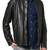 Men's black genuine lambskin leather jacket modern fashion outfit leather jacket-l134