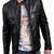 Men's black genuine lambskin leather motorcycle jacket slim fit designer men biker jacket-l137