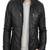 Men's black genuine lambskin leather motorcycle jacket slim fit designer men biker jacket-l139