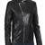 Men's black genuine lambskin leather motorcycle jacket slim fit designer men biker jacket-l142