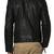 Men's black genuine lambskin leather motorcycle jacket slim fit designer men biker jacket-l148