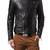 Men's black genuine lambskin leather motorcycle jacket slim fit designer men biker jacket-l149