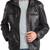 Men's black genuine lambskin leather motorcycle jacket slim fit designer men biker jacket-l151
