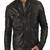 Men's black genuine lambskin leather motorcycle jacket slim fit designer men biker jacket-l155