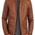 Men's brown genuine lambskin leather motorcycle jacket slim fit designer men biker jacket-l158