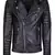 men's black lambskin leather biker jacket classic moto zip style special