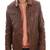 Men's brown genuine lambskin leather motorcycle jacket slim fit designer men biker jacket-l167