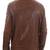 Men's brown genuine lambskin leather motorcycle jacket slim fit designer men biker jacket-l167