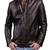 Men's black genuine lambskin leather motorcycle jacket slim fit designer men biker jacket-l168