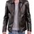 Men's black genuine lambskin leather motorcycle jacket slim fit designer men biker jacket-l168