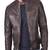 Men's brown genuine lambskin leather motorcycle jacket slim fit designer men biker jacket-l171