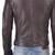 Men's brown genuine lambskin leather motorcycle jacket slim fit designer men biker jacket-l171