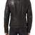 Men's black genuine lambskin leather motorcycle jacket slim fit designer men biker jacket-l179