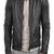 Men's black genuine lambskin leather motorcycle jacket slim fit designer men biker jacket-l180