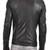 Men's black genuine lambskin leather motorcycle jacket slim fit designer men biker jacket-l180