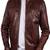 Men's brown genuine lambskin leather motorcycle jacket slim fit designer men biker jacket-l183