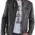 Men's black genuine lambskin leather motorcycle jacket slim fit designer men biker jacket-l184
