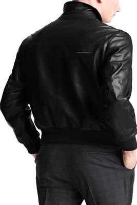 men's black lambskin leather biker jacket classic moto zip style premium elegant 2