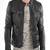 Men's black genuine lambskin leather motorcycle jacket slim fit designer men biker jacket-l190