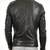 Men's black genuine lambskin leather motorcycle jacket slim fit designer men biker jacket-l190