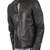Men's black genuine lambskin leather motorcycle jacket slim fit designer men biker jacket-l192